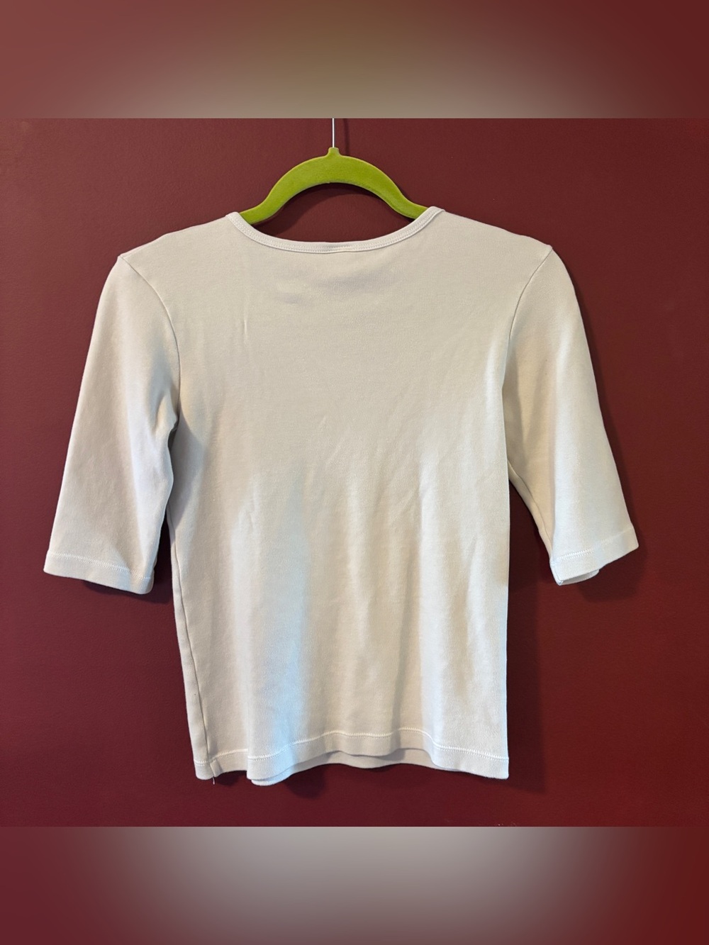 Prairie Underground Organic Cotton 1/4 Sleeve Boxy Cut T Shirt Sz S White Beige - Picture 2 of 4
